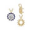 Round Cluster Pendants (8-12 Side Stones | 3.00 mm - 8.00 mm)