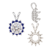 Round Cluster Pendants (8-12 Side Stones | 3.00 mm - 8.00 mm)