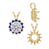 Round Cluster Pendants (8-12 Side Stones | 3.00 mm - 8.00 mm)