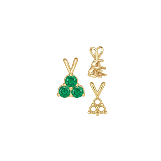 3 Stone Cluster Pendants (3 x 2.00 mm - 3 x 4.25 mm)