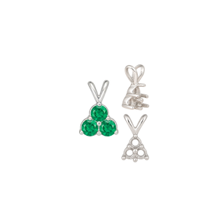 3 Stone Cluster Pendants (3 x 2.00 mm - 3 x 4.25 mm)