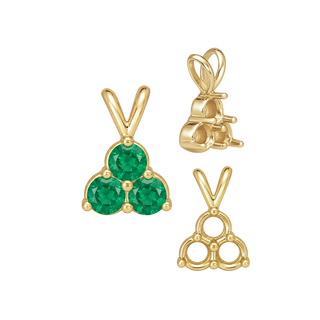 3 Stone Cluster Pendants (3 x 2.00 mm - 3 x 4.25 mm)