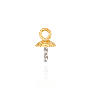 Fluted Pearl Cap Dangle Drops (4.00 mm Cup)