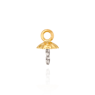 Fluted Pearl Cap Dangle Drops (4.00 mm Cup)