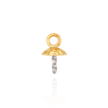 Fluted Pearl Cap Dangle Drops (4.00 mm Cup)
