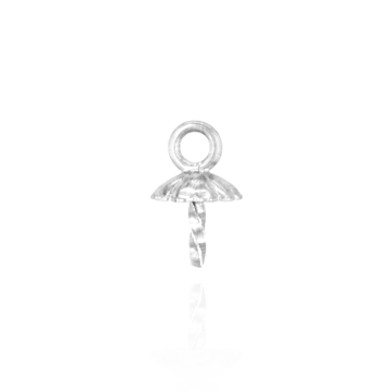Fluted Pearl Cap Dangle Drops (4.00 mm Cup)