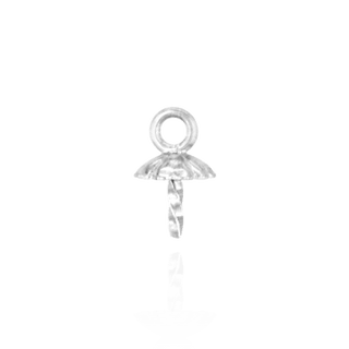 Fluted Pearl Cap Dangle Drops (4.00 mm Cup)