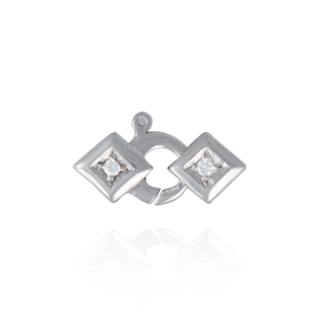 Lobster Locks With Diamonds (6.9 x 16 mm)