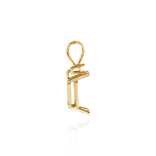 Emerald Shape Four Prong Double Wire Pendants With 1 Accent in 14K Gold (6.00 x 4.00 mm - 14.00 x 10.00 mm)