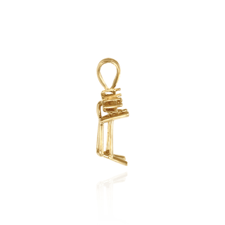 Emerald Shape Four Prong Double Wire Pendants With 3 Accents in 14K Gold (6.00 x 4.00 mm - 14.00 x 10.00 mm)