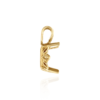 Emerald Shape Four Prong Filigree Pendants in 14K Gold (5.00 x 3.00 mm - 25.00 x 18.00 mm)