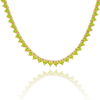 Tennis Necklace with Peridot Stones (August Birthstones) in 14K Gold (1.75 mm - 4.0 mm)