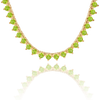 Tennis Necklace with Peridot Stones (August Birthstones) in 14K Gold (1.75 mm - 4.0 mm)
