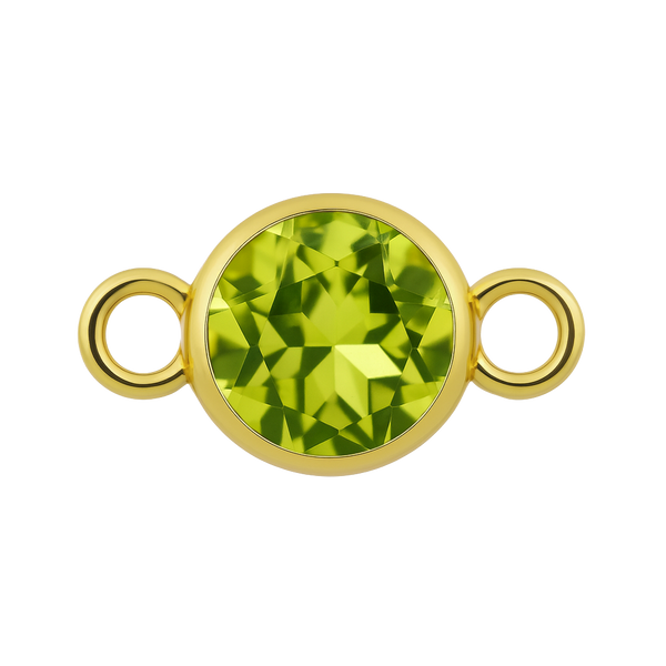 Diamond or Gemstone Bezel Bracelet/Necklace Charm in 14K Yellow Gold