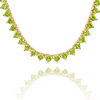 Tennis Necklace with Peridot Stones (August Birthstones) in 14K Gold (1.75 mm - 4.0 mm)