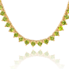 Tennis Necklace with Peridot Stones (August Birthstones) in 14K Gold (1.75 mm - 4.0 mm)