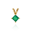 Square Four Prong Double Flat Wire Pendants in 14K Gold (3.00 mm - 5.00 mm)