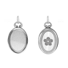 Oval Half Locket in Sterling Silver with Optional Engraving (30 x 16 mm)