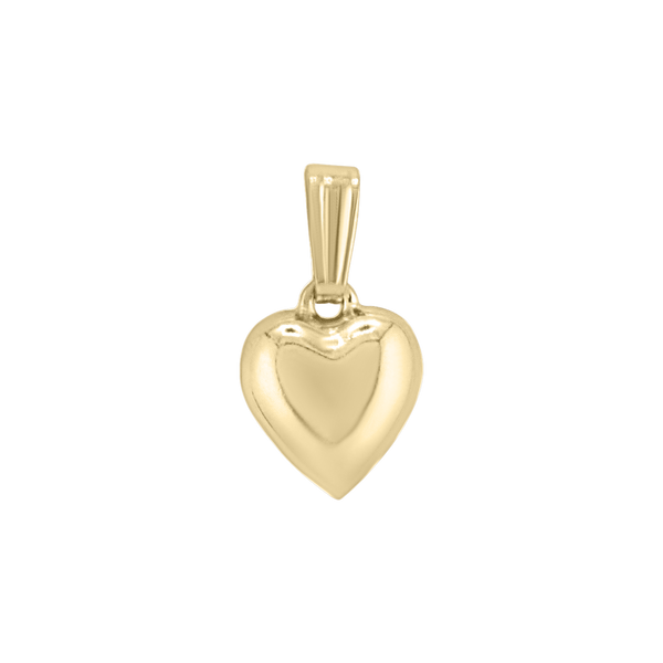 Gold-Filled Puffed Heart Charm (1/4 inch - 3/8 inch)