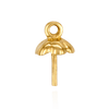 Pearl Cap Dangle Drops with Flower Design (5.00 mm Cup)