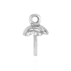 Pearl Cap Dangle Drops with Flower Design (5.00 mm Cup)