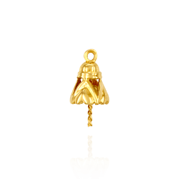 Pearl Cap Dangle Drops with Heart Design (7.00 mm Cup)