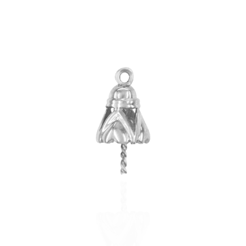 Pearl Cap Dangle Drops with Heart Design (7.00 mm Cup)