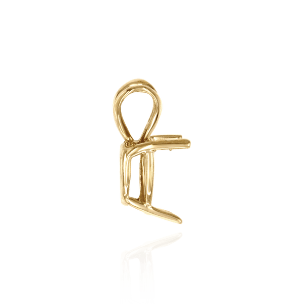 Heart Shape Four Prong Double Wire Pendants in 14K Gold (3.00 x 3.00 mm - 10.00 x 8.00 mm)