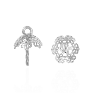 Pearl Cap Dangle Drops with Filigree and Peg (6.00 mm - 8.50 mm Cup)