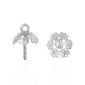 Pearl Cap Dangle Drops with Filigree and Peg (6.00 mm - 8.50 mm Cup)