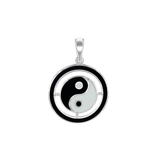 Sterling Silver Yin Yang Symbol (30 x 22 mm)