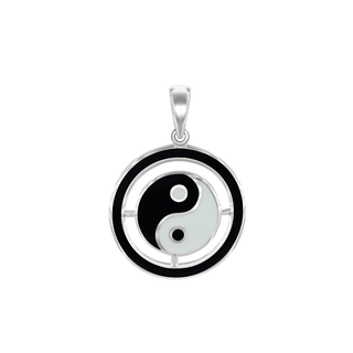 Sterling Silver Yin Yang Symbol (30 x 22 mm)