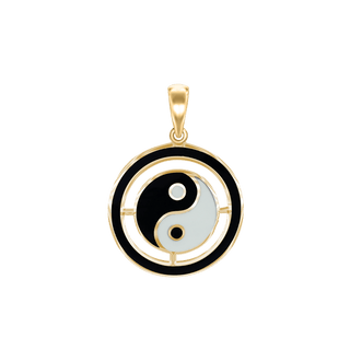 14K Gold Yin Yang Symbol (30 x 22 mm)