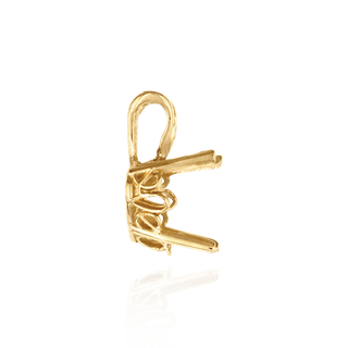 Heart Shape Four Prong Filigree Pendants in 14K Gold (4.00 x 4.00 mm - 20.00 x 20.00 mm)