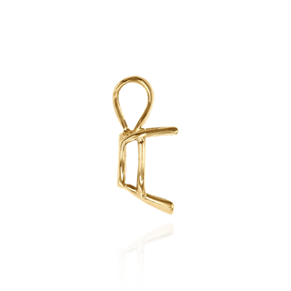 Heart Shape V-End Double Wire Pendants in 14K Gold (3.00 x 3.00 mm - 10.00 x 8.00 mm)