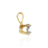 Round Four Prong Illusion Pendants in 14K Gold (1.00 mm - 4.00 mm)