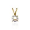 Round Four Prong Illusion Pendants in 14K Gold (1.00 mm - 4.00 mm)