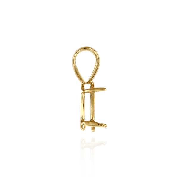 Marquise Shape Four Prong Double Wire Pendants in 14K Gold (5.00 x 3.00 mm - 12.00 x 6.00 mm)