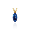 Marquise Shape Four Prong Double Wire Pendants in 14K Gold (5.00 x 3.00 mm - 12.00 x 6.00 mm)
