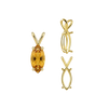 Marquise Shape Four Prong Double Wire Pendants in 14K Gold (5.00 x 3.00 mm - 12.00 x 6.00 mm)