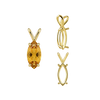 Marquise Shape Four Prong Double Wire Pendants in 14K Gold (5.00 x 3.00 mm - 12.00 x 6.00 mm)