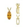 Marquise Shape Four Prong Double Wire Pendants in 14K Gold (5.00 x 3.00 mm - 12.00 x 6.00 mm)