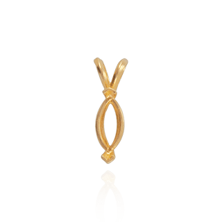 Marquise Shape V-End Double Wire Pendants in 14K Gold (4.25 x 2.25 mm - 10.00 x 5.00 mm)