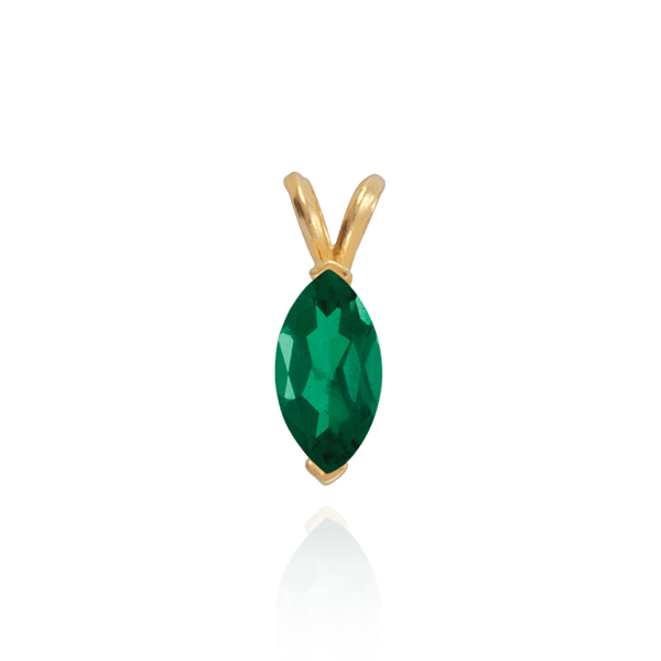 Marquise Shape V-End Double Wire Pendants in 14K Gold (4.25 x 2.25 mm - 10.00 x 5.00 mm)