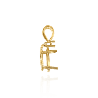 Oval Four Prong Double Wire Pendants With 1 Accent in 14K Gold (5.00 x 3.00 mm - 12.00 x 10.00 mm)