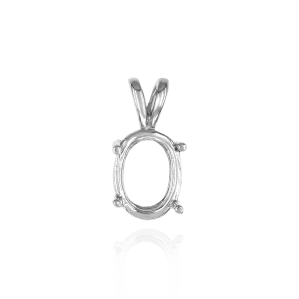 Oval Four Prong Double Wire Pendants in 14K Gold (4.50 x 3.50 mm - 22.00 x 17.00 mm)