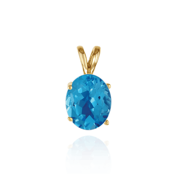 Oval Four Prong Double Wire Pendants in 14K Gold (4.50 x 3.50 mm - 22.00 x 17.00 mm)