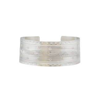 Sterling Silver Wavey Pattern Cuff Bracelet PP-16C