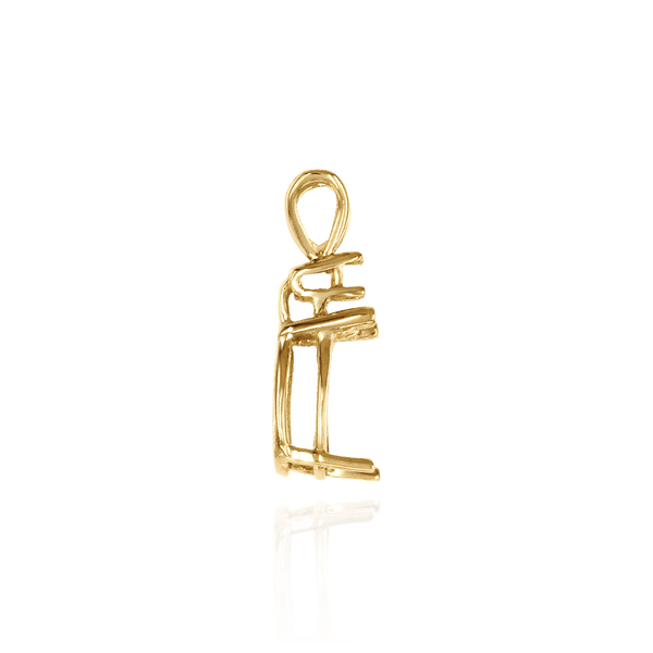 Pear Shape Four Prong Double Wire Pendants With 1 Accent in 14K Gold (5.00 x 3.00 mm - 10.00 x 7.00 mm)