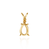 Pear Shape Four Prong Double Wire Pendants With 1 Accent in 14K Gold (5.00 x 3.00 mm - 10.00 x 7.00 mm)